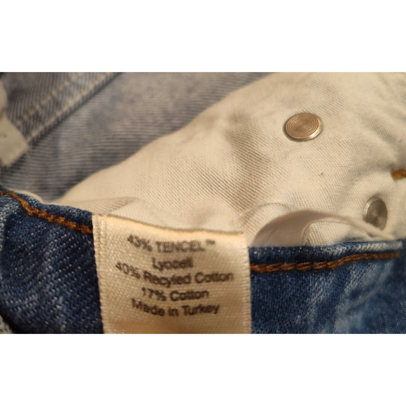 Reformation Jeans Blue Women's Julia High Rise Cigarette Destroyed Jeans Size 26 - Picture 4 of 6